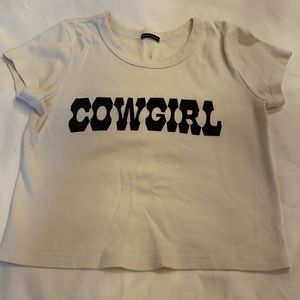 Brandy Melville, white cowgirl shirt